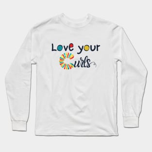 Love your curls - Blue Long Sleeve T-Shirt